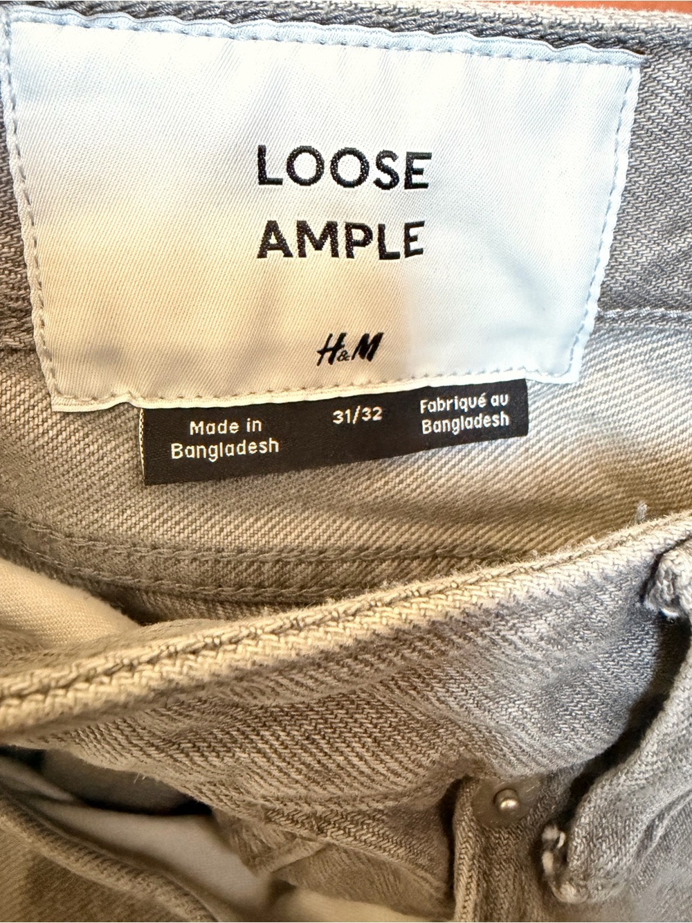 H&M Loose Fit Men's Jeans in Light Gray